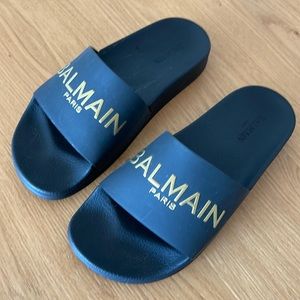 BALMAIN LOGO SLIDE SANDAL